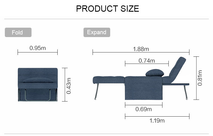 Modern Modern Living Room Seat Sofa Cum Bed Single
