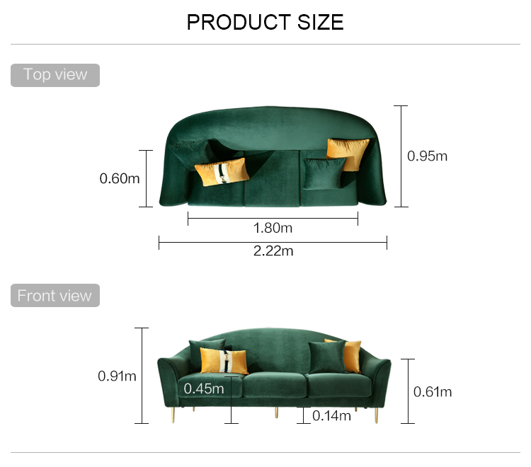 Linsy High Quality Modern Living Room Sofa Buttom Fabric Blue Pink Velvet Sectional Couch Sofa Lounge Chair Furniture RBJ3K