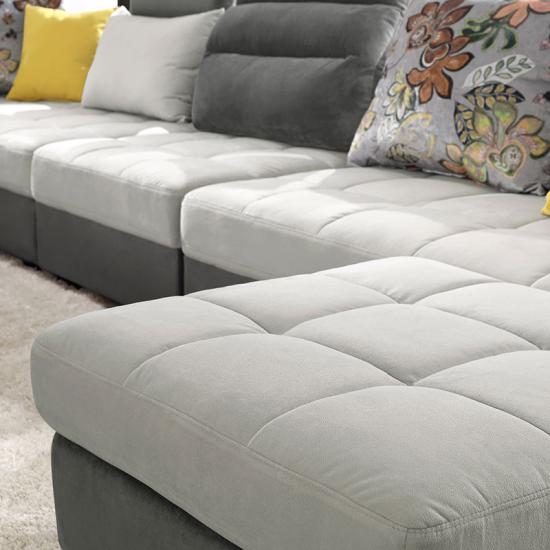 Corner Fabric Modern Sofa Set