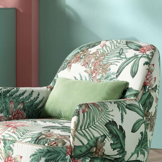 Contemporary White Armless Fabric Sofa Chair