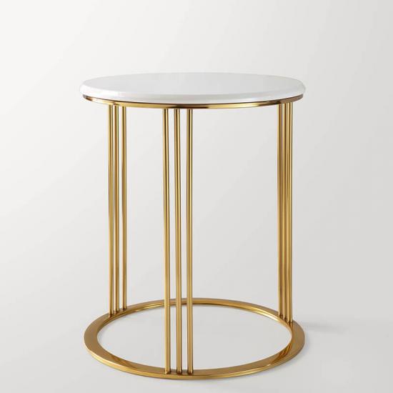 Round White Modern Home Decor Side Table
