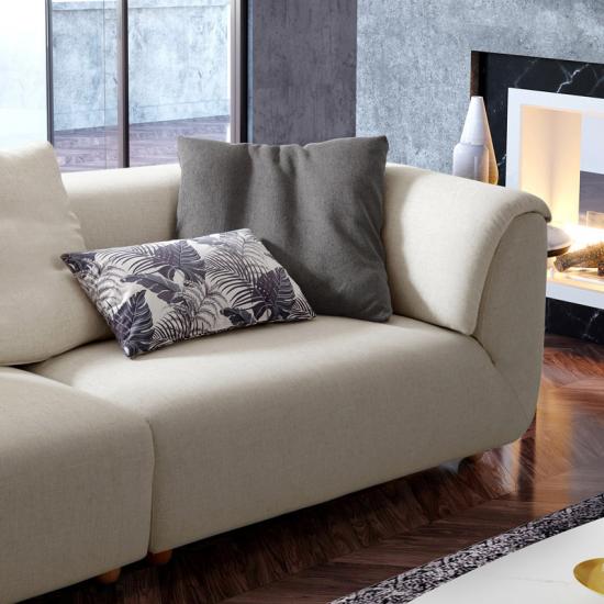 Microfiber Sofa with Chaise