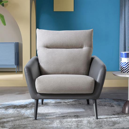 Upholstered Accent Arm Chair, Love Shape Single Sofa Club Chair
