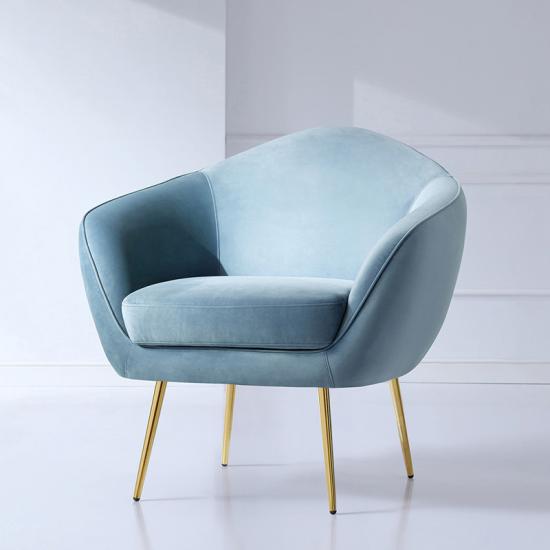 Upholstered Armchair with Footrest