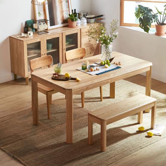 طاولة طعام خشبية من لينسي طاولة مطبخ من الخشب الصلب الطبيعي cr2r-d