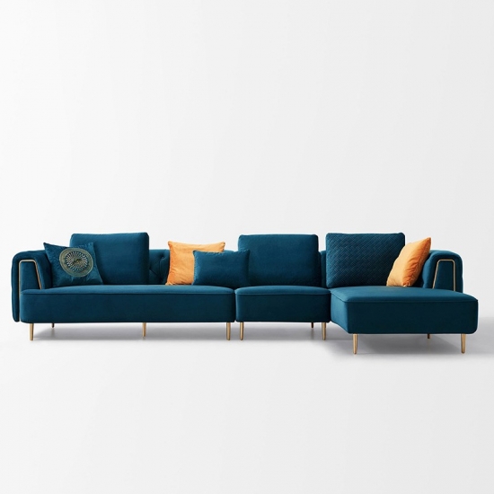 L Shaped Chesterfield Style Corner Sofa