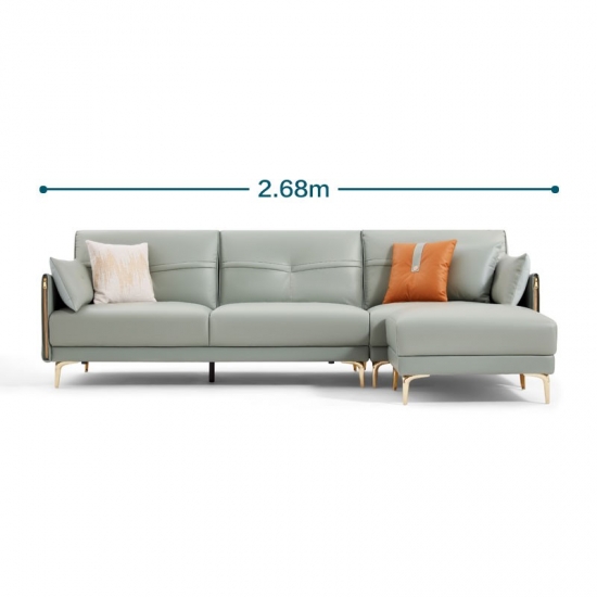 L Shaped Chesterfield Style Corner Sectional Sofa