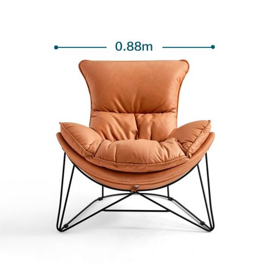 Living Room Leather Sofa Single Chair