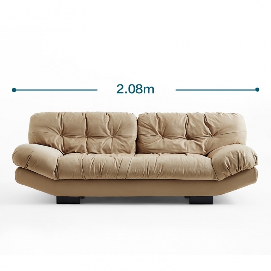 LINSY أريكة مريحة كبيرة الحجم ذات لون بني ناعم ومريح وسرير TBS009
