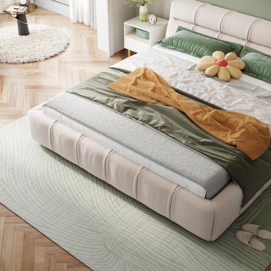 Cushion Headboard Width Bedroom Tufted Platform Bed