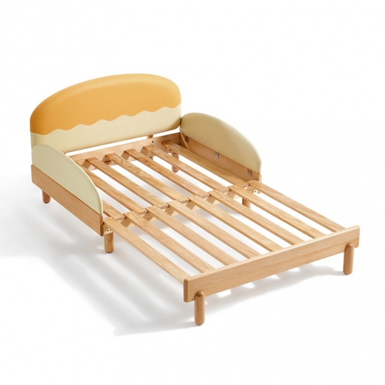 Modern Children Bed with Wood Frame