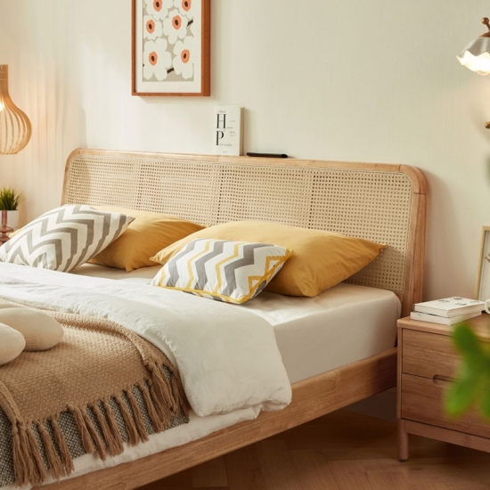 Modern King Bed with wood