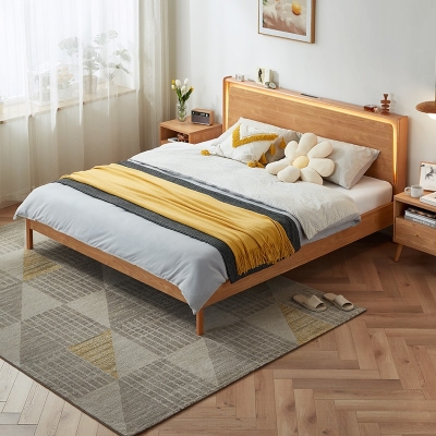 Double Bed King Size Wooden Bed