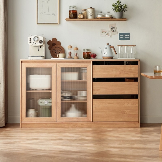 Modern Wood Side Cabinet with Drawers