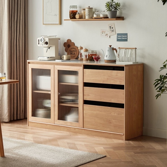 Modern Wood Side Cabinet with Drawers