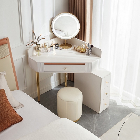 America Style Dressing Table with LED Mirror