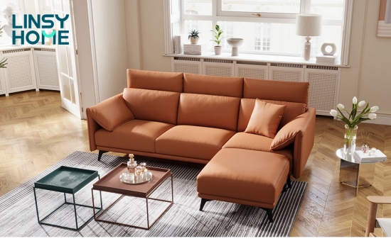America L Shape Sofa with Lather