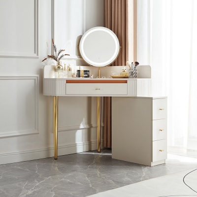 America Style Dressing Table with LED Mirror
