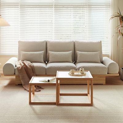 Modern Living Room Fabric Sofa with Wood