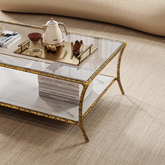 Modern Metal Rectangle Coffee Table