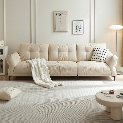 Living room velvet sofa couch