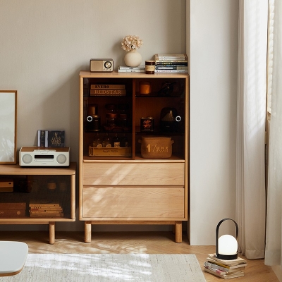 Solid Wood Display Cabinet
