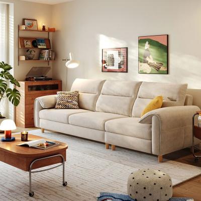 Multifunctional Tri-Seater Fabric Sofa Bed