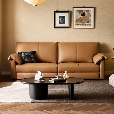Easy-to-Clean Leather Sofa