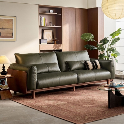 solid wood frame sofa