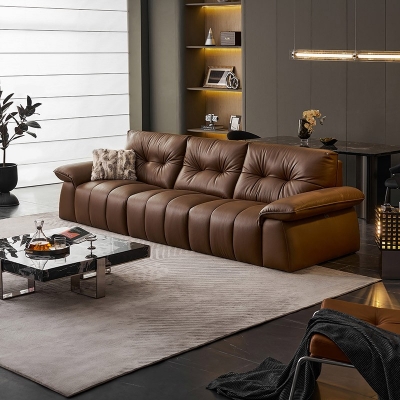 Brown Leather Sofa